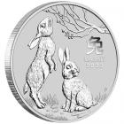 1/2 Oz Year of the Rabbit Silver Coin .999 (Mixed Years)