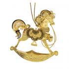 24ct Gold Dipped Christmas Gold Rocking Horse