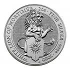 2 Ounce Silver Queen&#039;s Beast White Lion Of Mortimer (2020) 