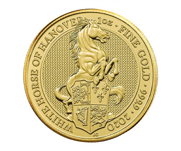 1 Oz Queen&#039;s Beast The White Horse Of Hanover Gold Coin image