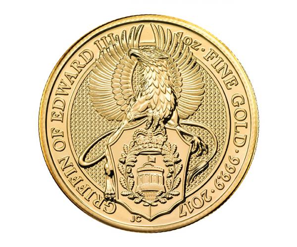 1 Oz Queen&#039;s Beast Griffin Of Edward Gold Coin image