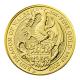 1 Oz Queen&#039;s Beast Red Dragon Of Wales Gold Coin image