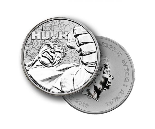 1 Ounce Marvel Series The Incredible Hulk Silver Coin .999 image