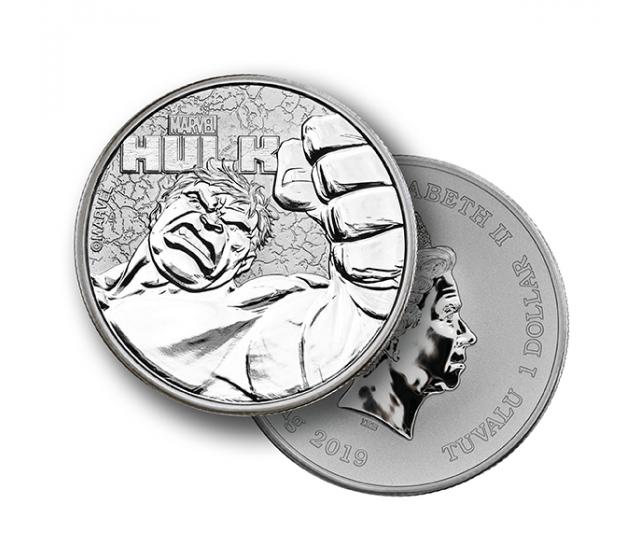 1 Ounce Marvel Series The Incredible Hulk Silver Coin .999