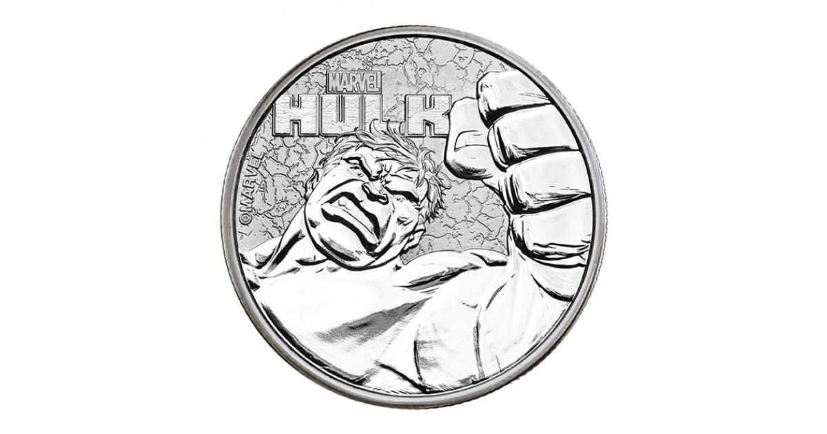 1 Ounce Marvel Series The Incredible Hulk Silver Coin .999