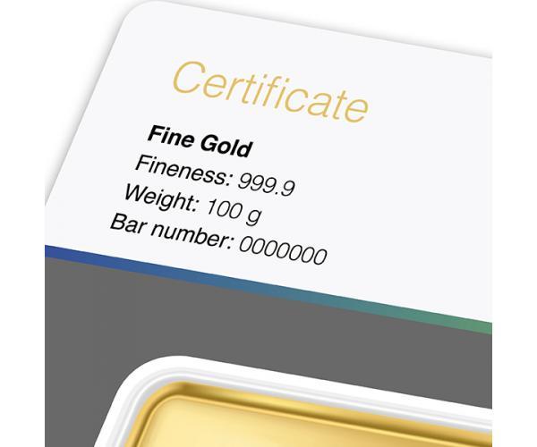 100 Gram Umicore Investment Gold Bar (999.9) image