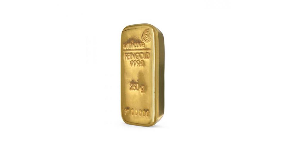 250 Gram Umicore Investment Gold Bar (999.9)