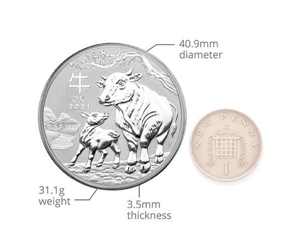 1 Oz Silver Year Of The Ox (2021) image