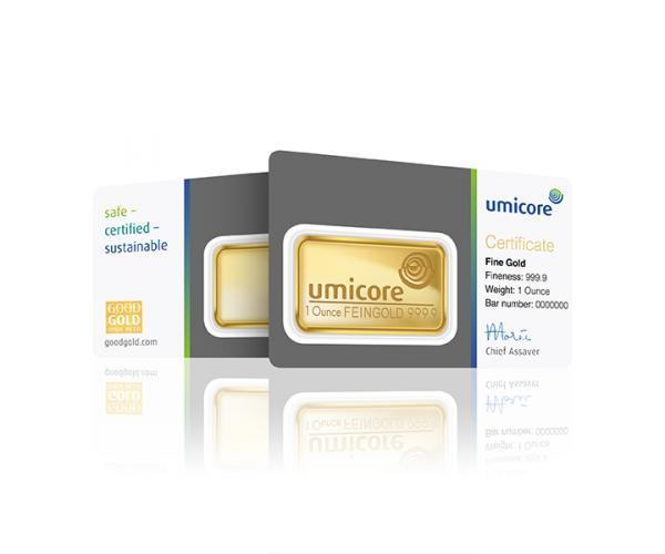 1 Oz Umicore Investment Gold Bar (999.9) image