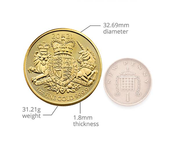 1 Oz The Royal Arms Gold Coin image