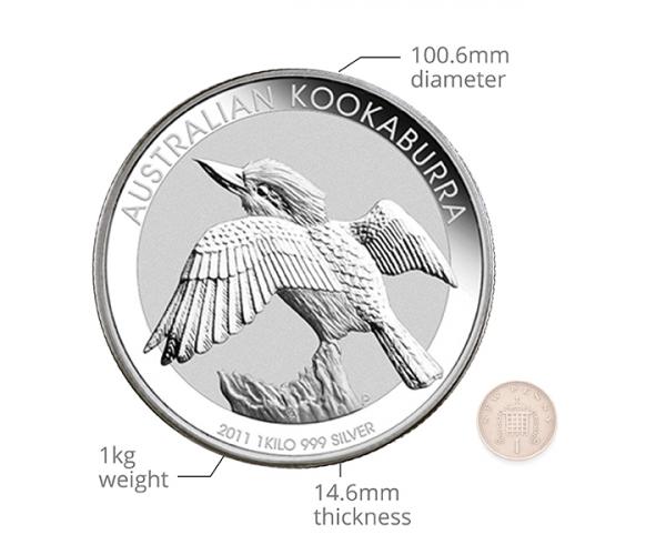 1 kg Silver Australian Kookaburra (Mixed Years) image