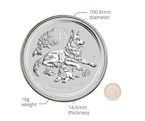 1kg Silver Year Of the Dog (Mixed Years) image