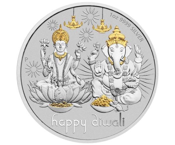 1 Oz Silver Diwali Laxmi &amp; Ganesh Box Set image