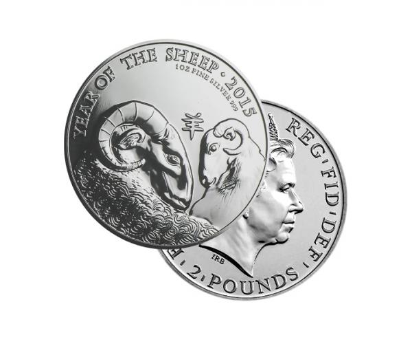 1 Oz Silver Lunar Year of the Sheep (2015) image