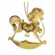 24ct Gold Dipped Christmas Gold Rocking Horse image