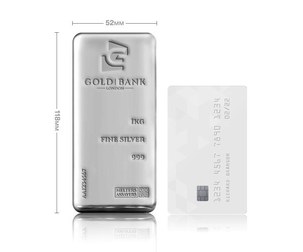 1KG Gold Bank Investment Silver Bar image