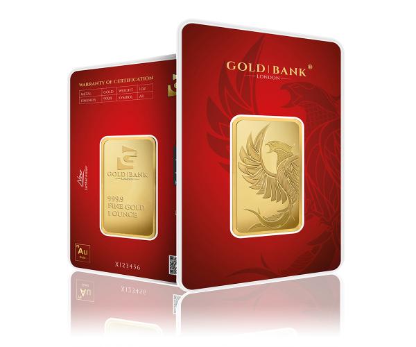 1 Ounce Gold Bank Investment Gold Bar Phoenix Edition (999.9) image
