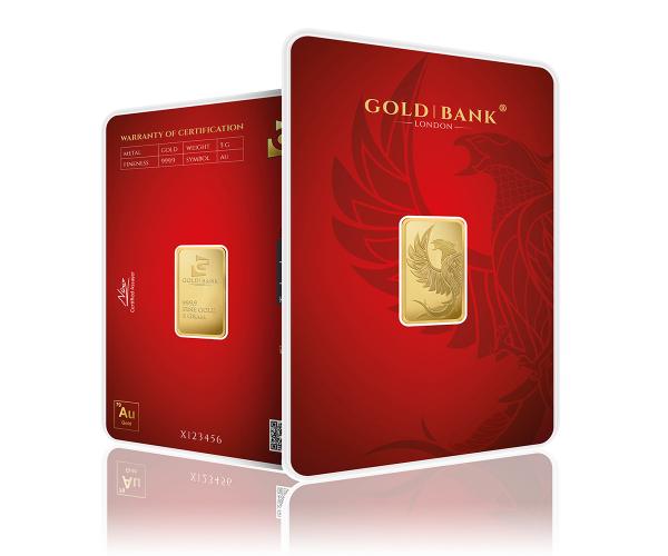 5 Gram Gold Bank Investment Gold Bar Phoenix Edition (999.9) image