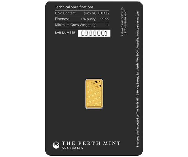 1 Gram Perth Mint Investment Gold Bar (999.9) image