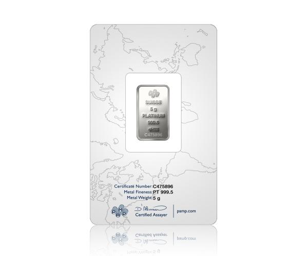 5 Gram PAMP Investment Platinum Bar (999.5) image