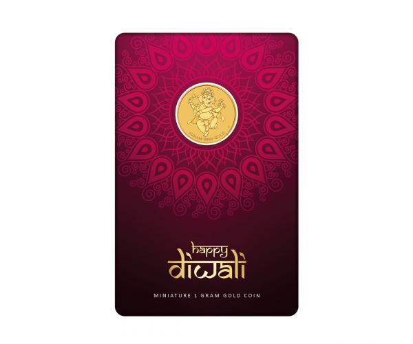 1 Gram Happy Diwali Gold Coin image