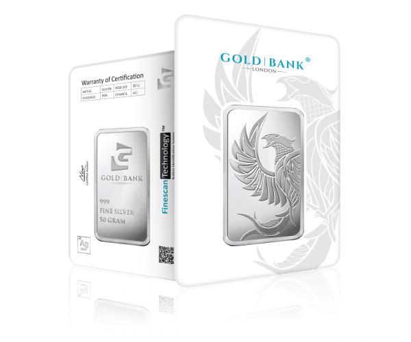 50 Gram Gold Bank Investment Silver Bar (Phoenix Edition) .999 image