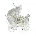 Pure Silver Dipped Silver Baby Carriage