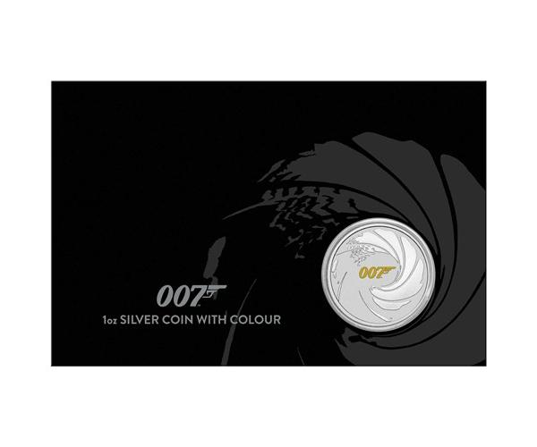 1 Ounce James Bond 007 Silver Coin in Card image