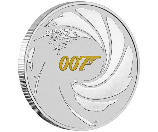 1 Ounce James Bond 007 Silver Coin in Card image