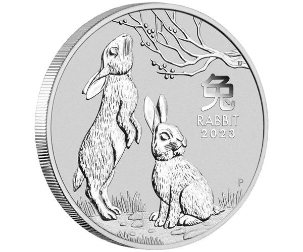 1/2 Oz Year of the Rabbit Silver Coin .999 (Mixed Years) image