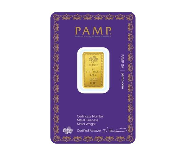 10 Gram PAMP Diwali Laxmi Investment Fine Gold Bar 999.9 image