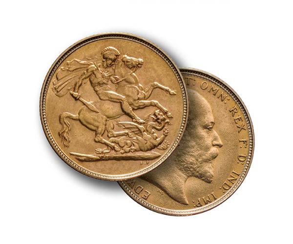 Half Gold Sovereign (4g) (King Edward) CGT Free image