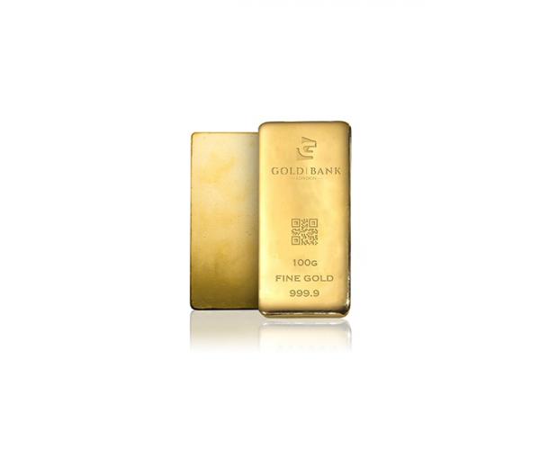 100 Gram Gold Bank Investment Gold Bar (999.9) image
