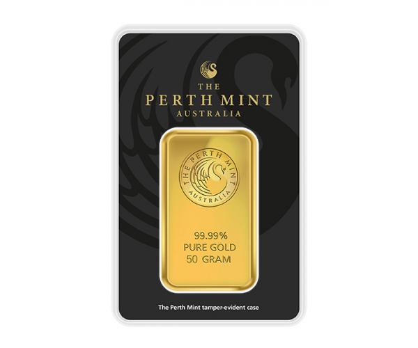 50 Gram Perth Mint Gold Investment Bar (999.9) image