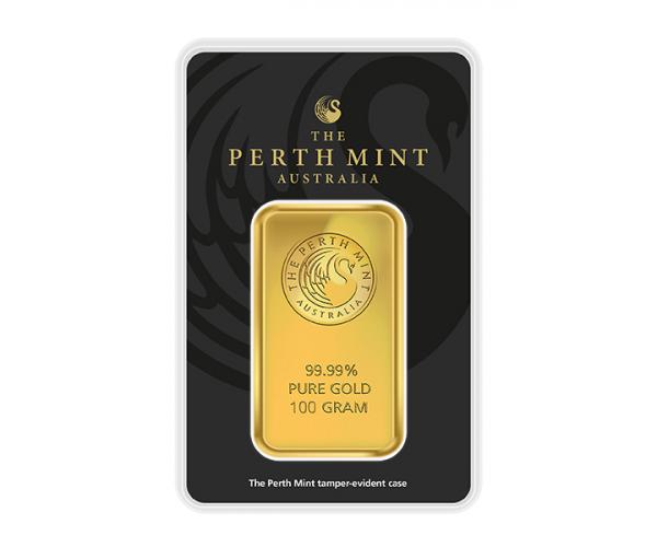 100 Gram Perth Mint Gold Investment Bar (999.9) image