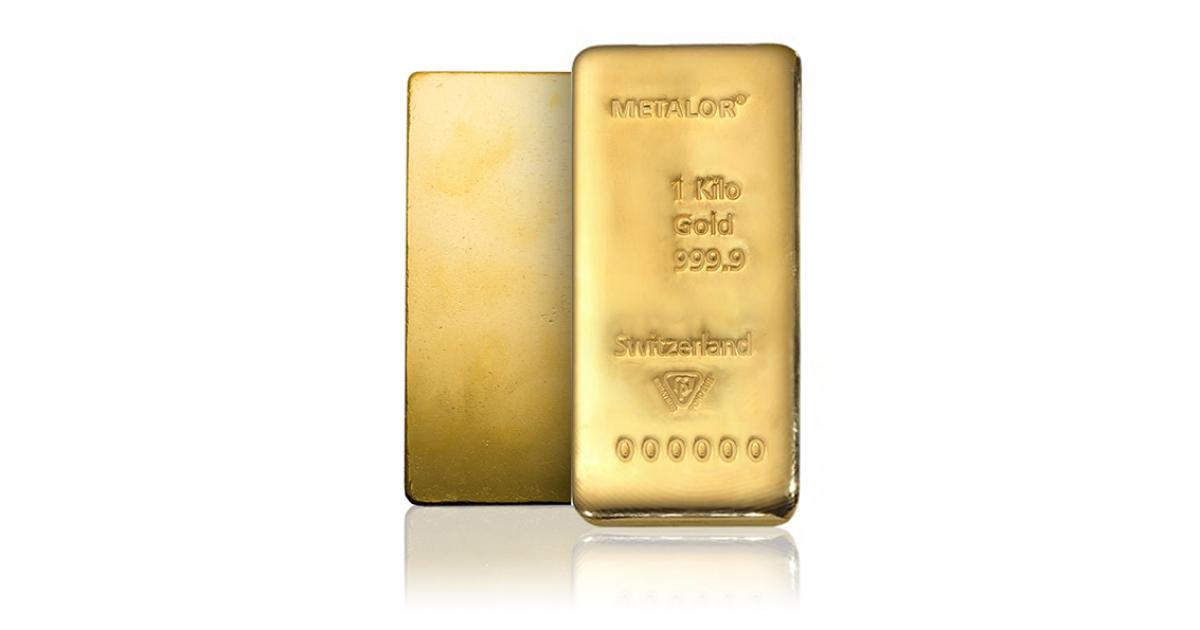 1KG Metalor Investment Gold Bar (999.9) Gold Bank