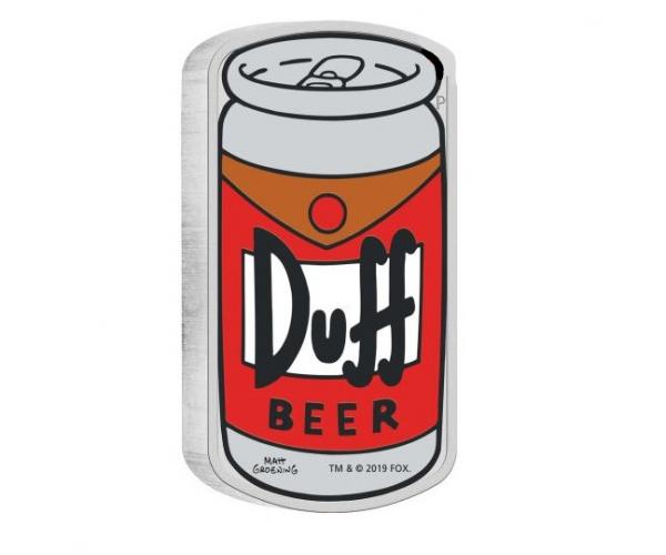 1 Oz The Simpsons Duff Beer Silver Coin Gift Box image