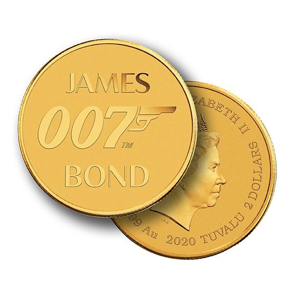 0.5 Gram 007 James Bond Gold Coin In Card Gold Bank