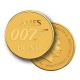 0.5 Gram 007 James Bond Gold Coin In Card image