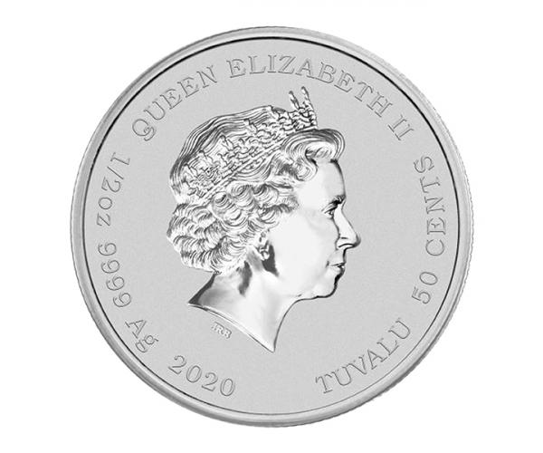 1/2 Oz Homer Simpson Coloured Coin Silver In Card image