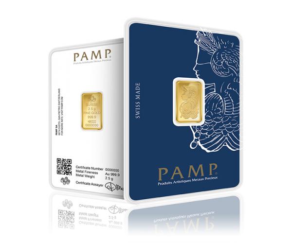 2.5 Gram PAMP Investment Gold Bar (999.9) image