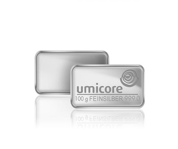 100 Gram Umicore Investment Silver Bar .999 image