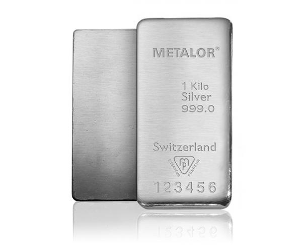 1KG Metalor Investment Silver Bar .999 image