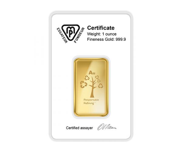1 Ounce Metalor Investment Gold Bar (999.9) image