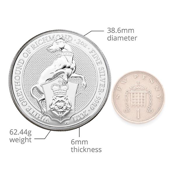 銀地金 2021 Great Britain 2 oz Silver Queen´s...+sobrape.com.br