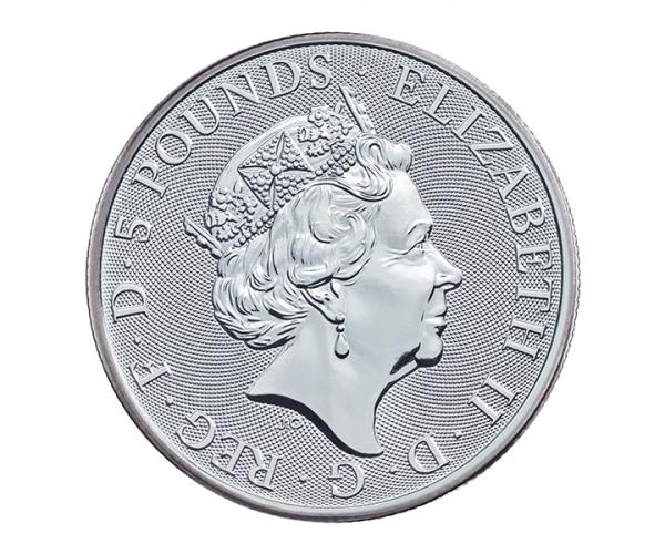 2 Oz Queen&#039;s Beast Unicorn Of Scotland (2018) Silver Coin image
