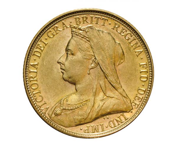 8g Gold Sovereign Coin (Victoria Old Head) image
