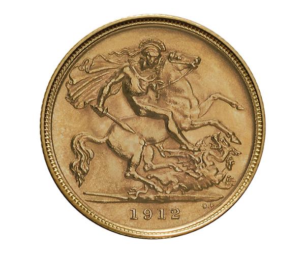 Half Gold Sovereign (4g)(King George V) CGT Free image